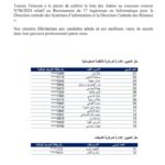 بلاغ رسمي حول نتائج مناظرة اتصالات تونس 2024 لانتداب 17 إطار