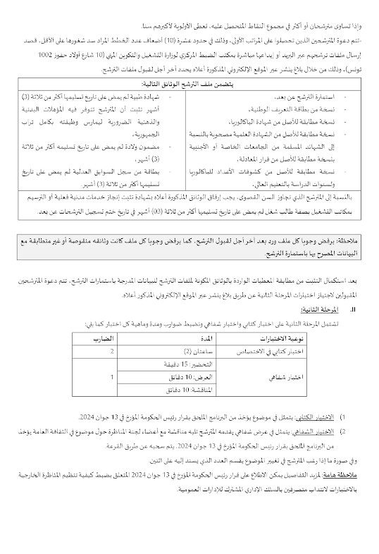 شروط واختصاصات مناظرة انتداب مهندسين أولين بالقطاع العام في تونس 2025
