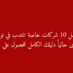 أفضل 10 شركات خاصة تنتدب في تونس دليلك الكامل لفرص العمل