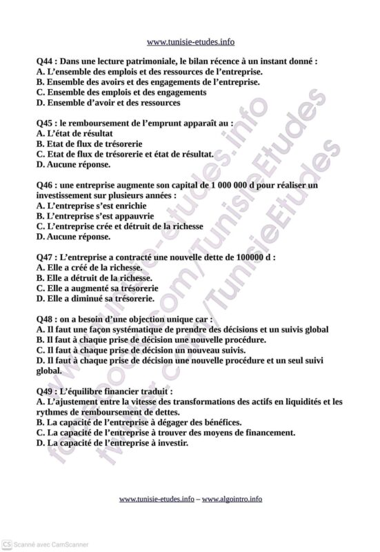 صفحة 2 من نموذج اختبار كاباس تخصص تصرف