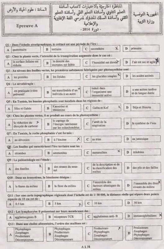 نموذج امتحان MCQ علوم الحياة والأرض (SVT) - أسئلة اختيار من متعدد - الصفحة 4