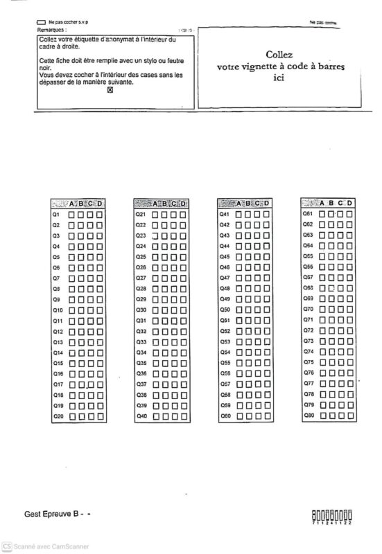 صفحة 3 من نموذج امتحان CAPES اختصاص تصرف