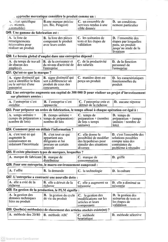 صفحة 10 من نموذج امتحان كاباس تخصص تصرف