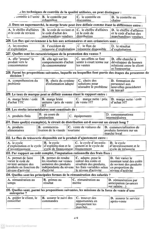 صفحة 17 من نموذج امتحان كاباس لإدارة الأعمال