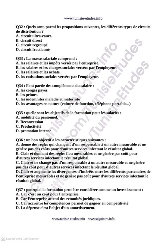 صفحة 7: أسئلة كاباس اختصاص تصرف