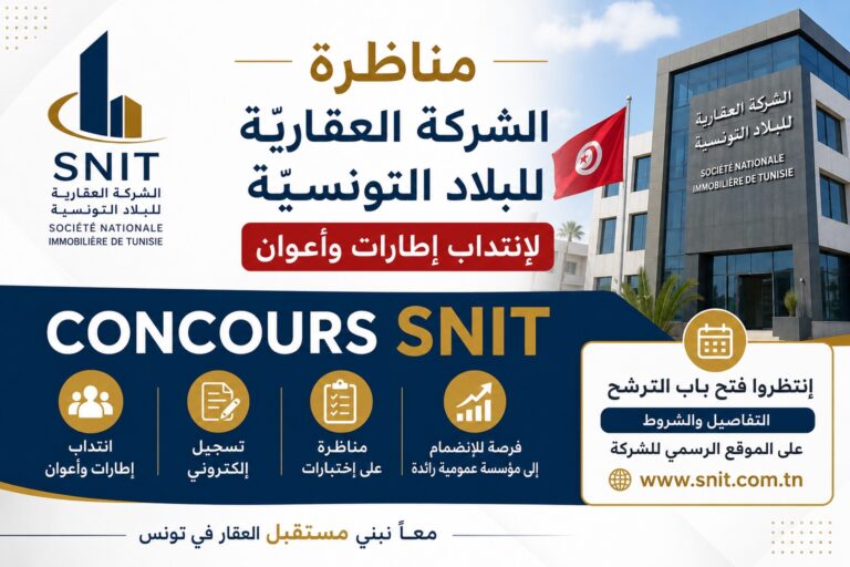 مناظرة الشركة العقاري ة للبلاد التونسي ة لانتداب إطارات وأعوان Concours SNIT