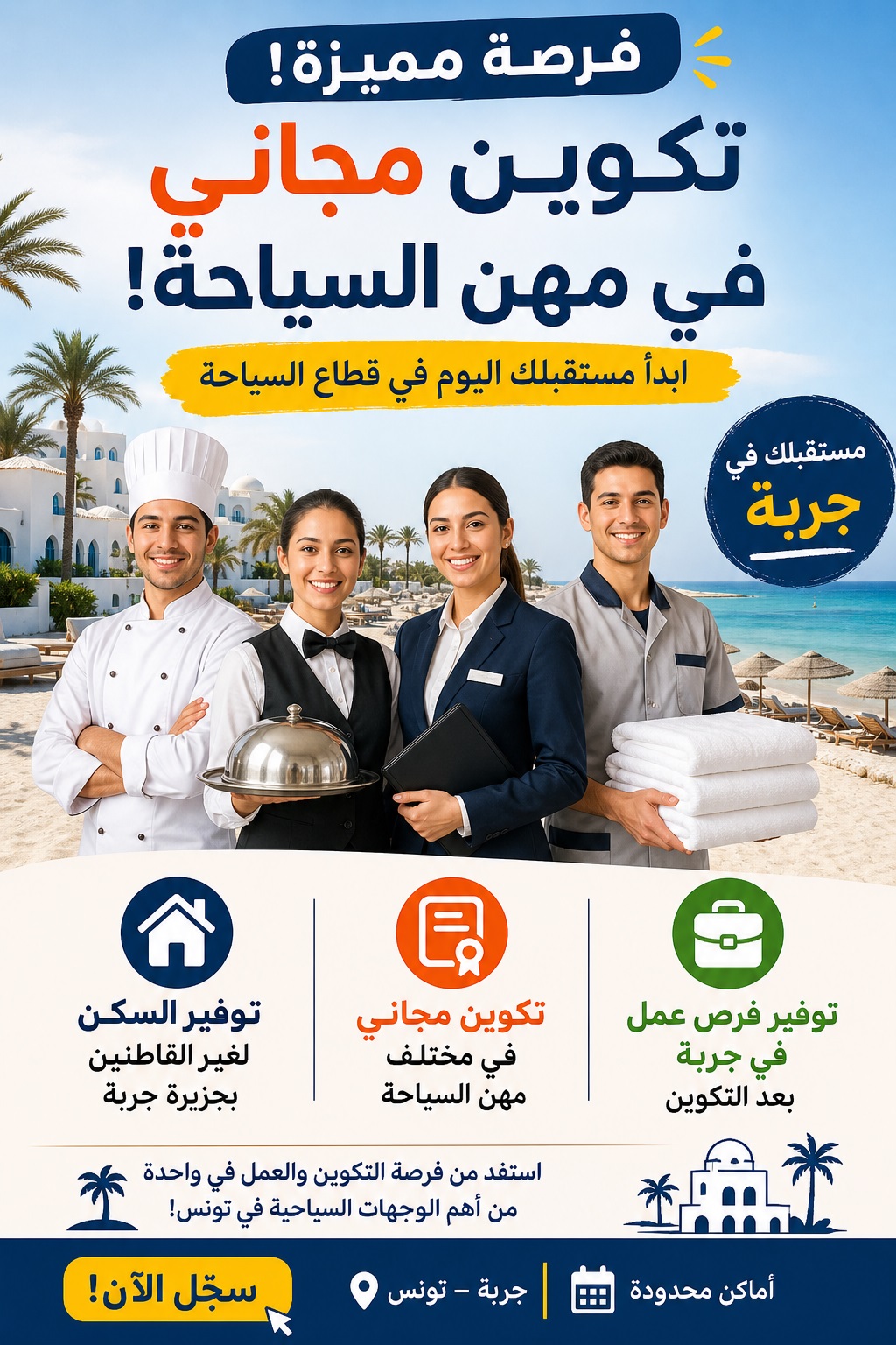 تكوين مجاني في مهن السياحة