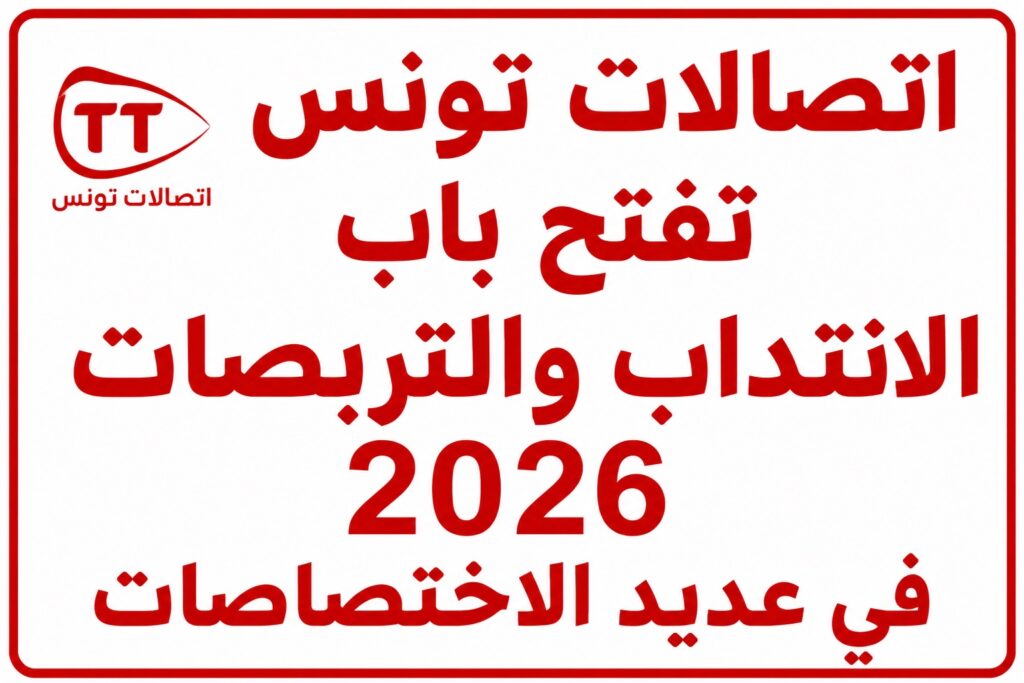 اتصالات تونس تفتح باب الانتداب والتربصات 2026 في عديد الاختصاصات