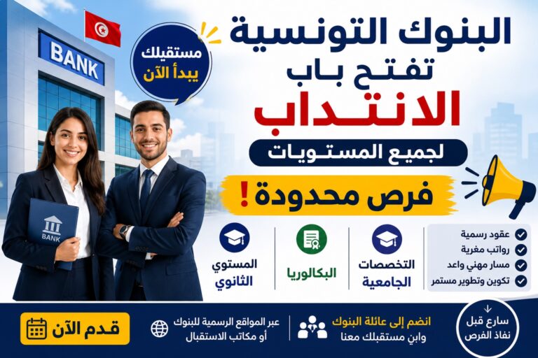 وظائف البنوك التونسية 2026 فرص عمل بمختلف المستويات التعليمية والتخصصات