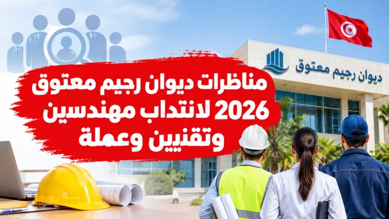 مناظرات ديوان رجيم معتوق 2026 لانتداب مهندسين وتقنيين وعملة آخر أجل 09 أكتوبر 2026