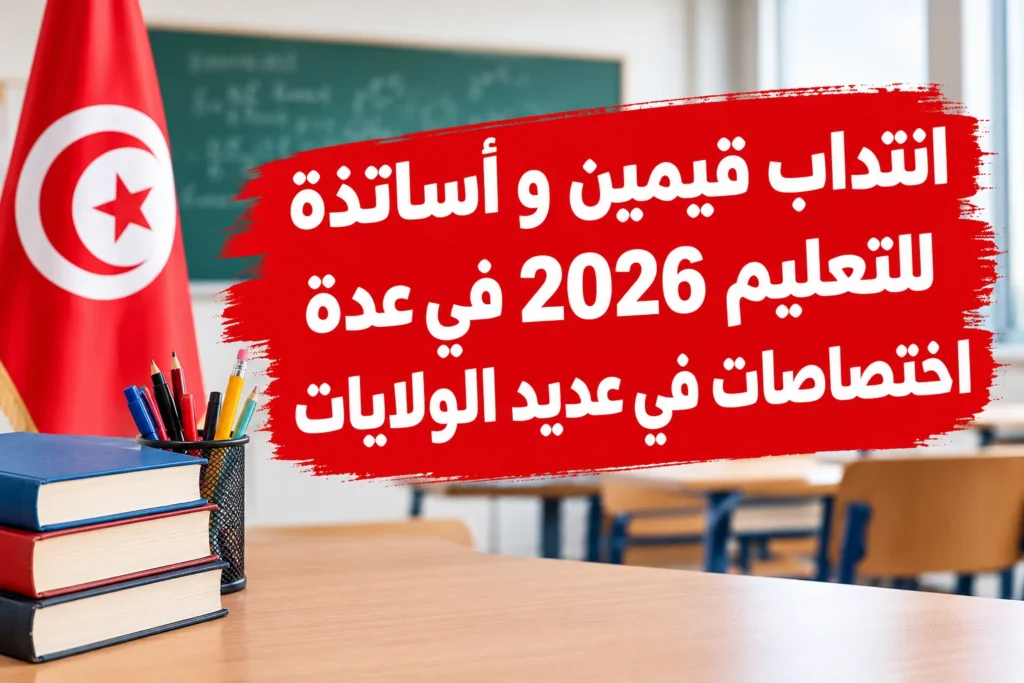انتداب قيمين و أساتذة للتعليم 2026 في عدة اختصاصات في عديد الولايات