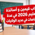 انتداب قيمين و أساتذة للتعليم 2026 في عدة اختصاصات في عديد الولايات